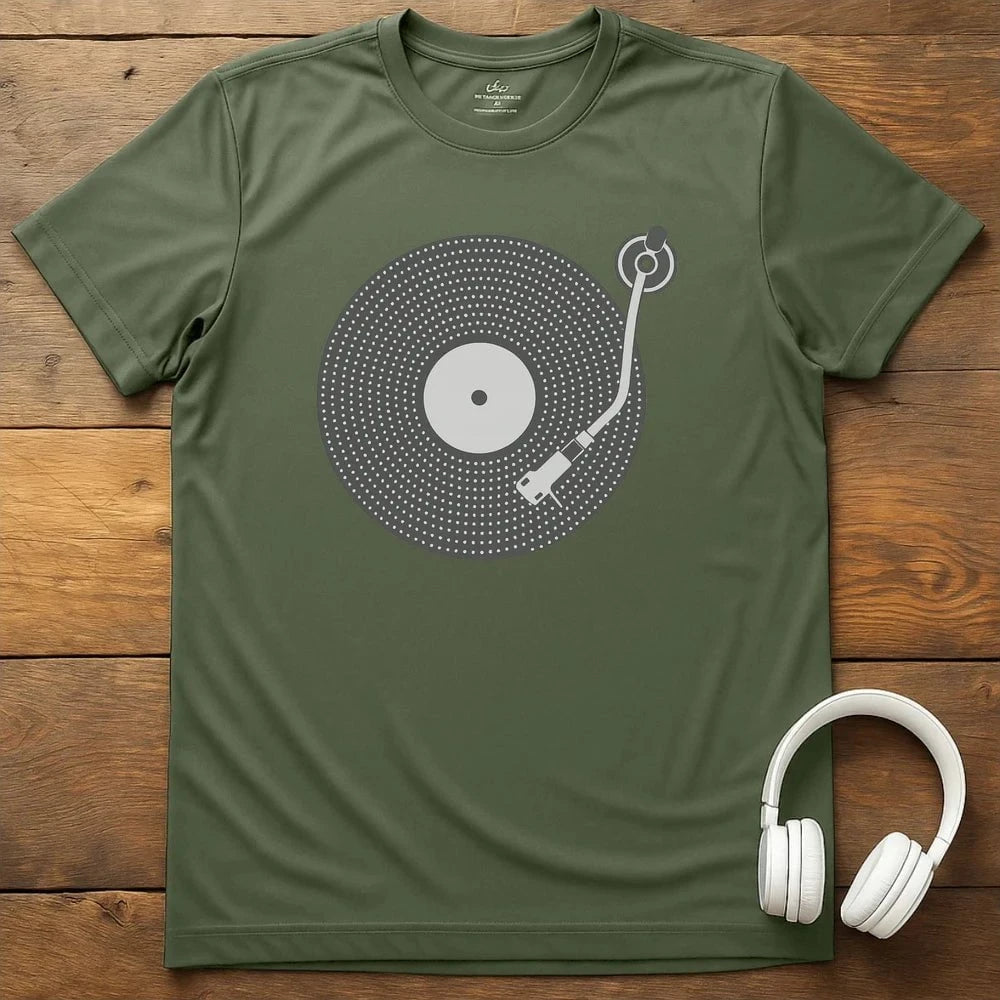 Vinyl Style T-Shirt - Military Green
