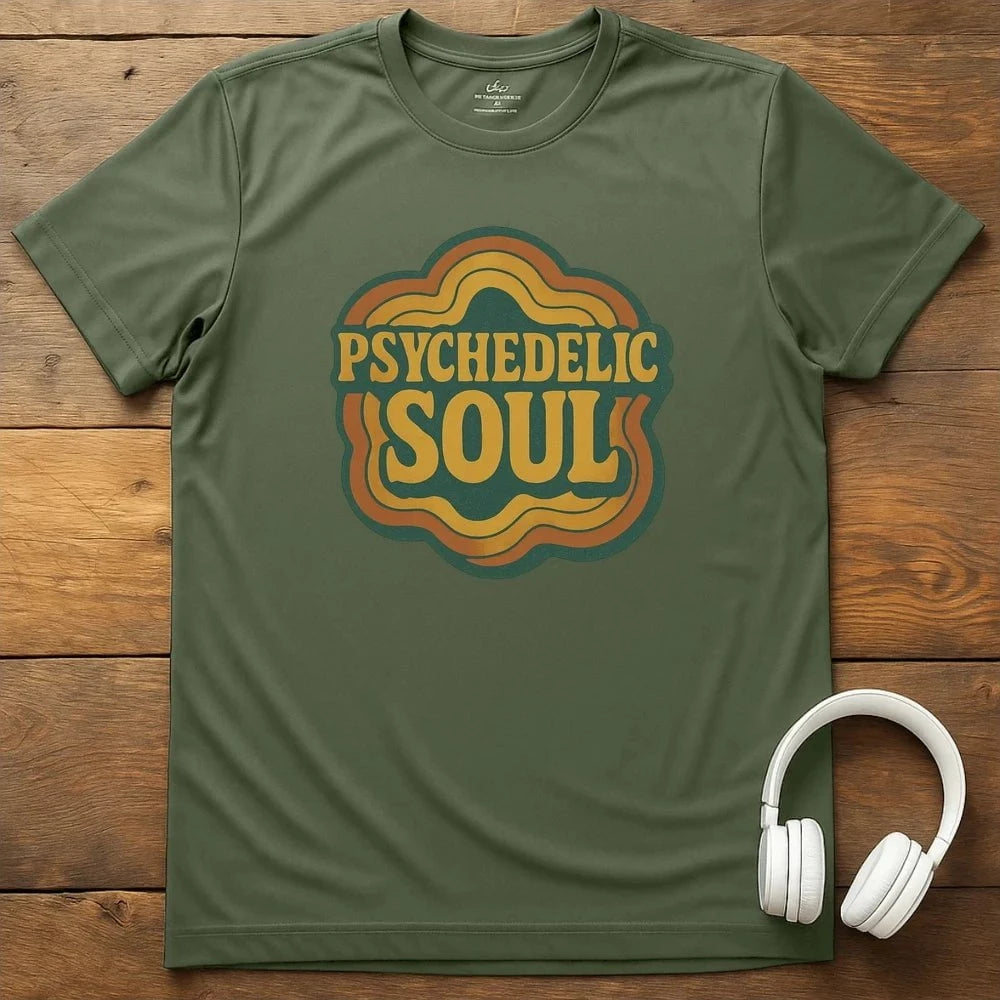 Psychedelic Soul T-Shirt - Military Green