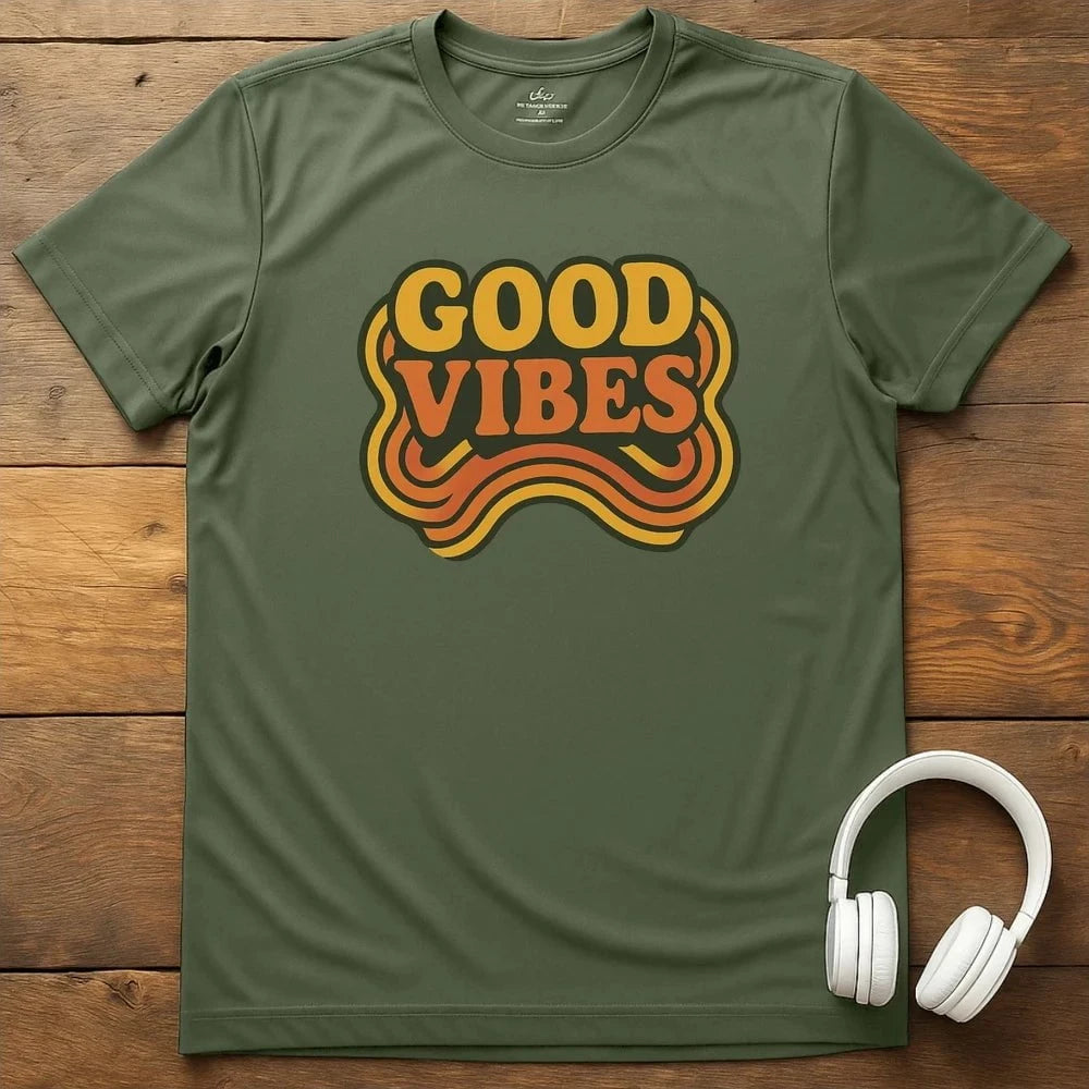 70s Vibes T-Shirt - Military Green