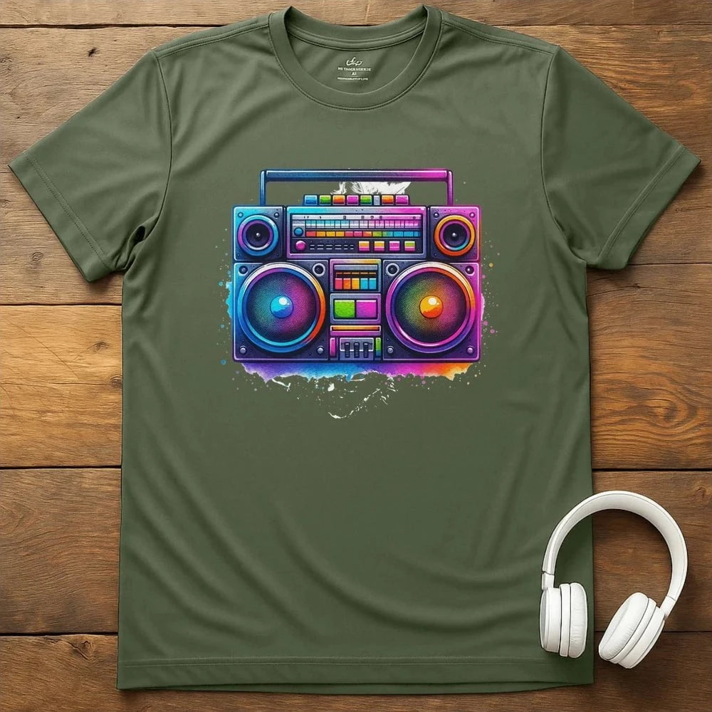 80s Tapedeck T-Shirt - Military Green