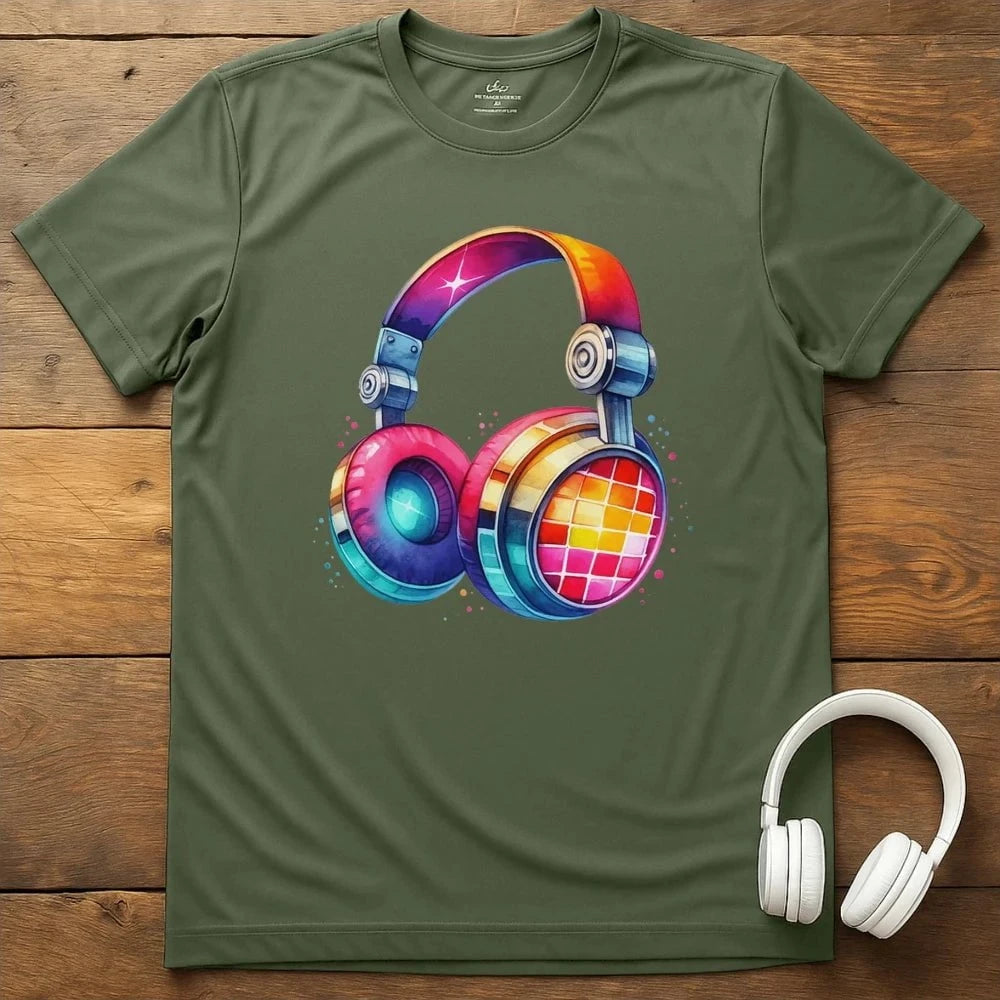 Headphone Colors T-Shirt - Military Green