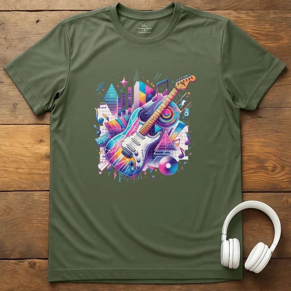 80s Rock T-Shirt - Military Green