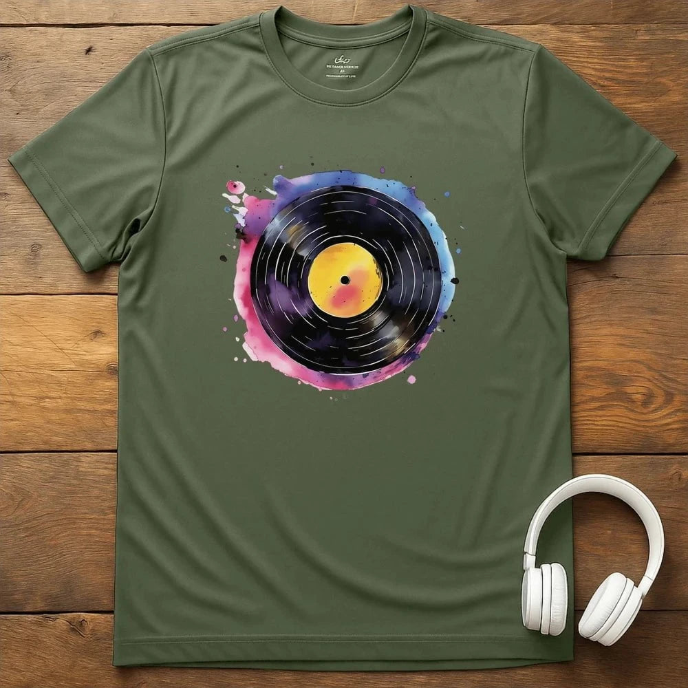 Splatter Vinyl T-Shirt - Military Green