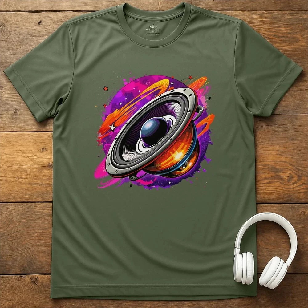 Planetary Speaker T-Shirt - Military Green