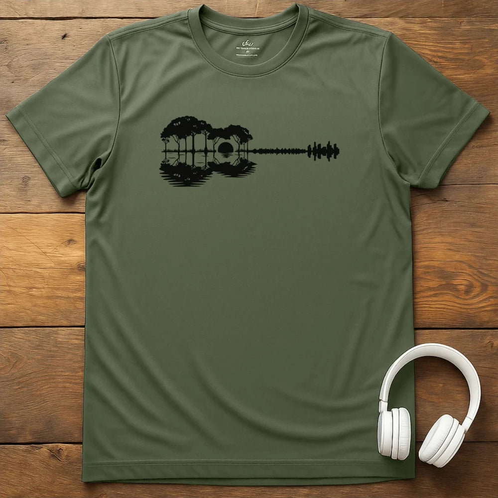 Forest Guitar T-Shirt - Military Green
