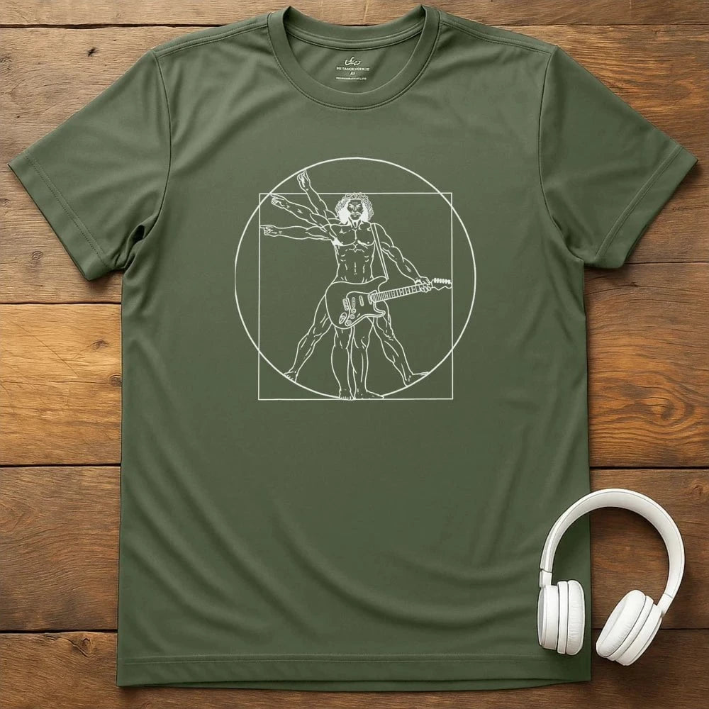 Vitruvian Rocker T-Shirt - Military Green