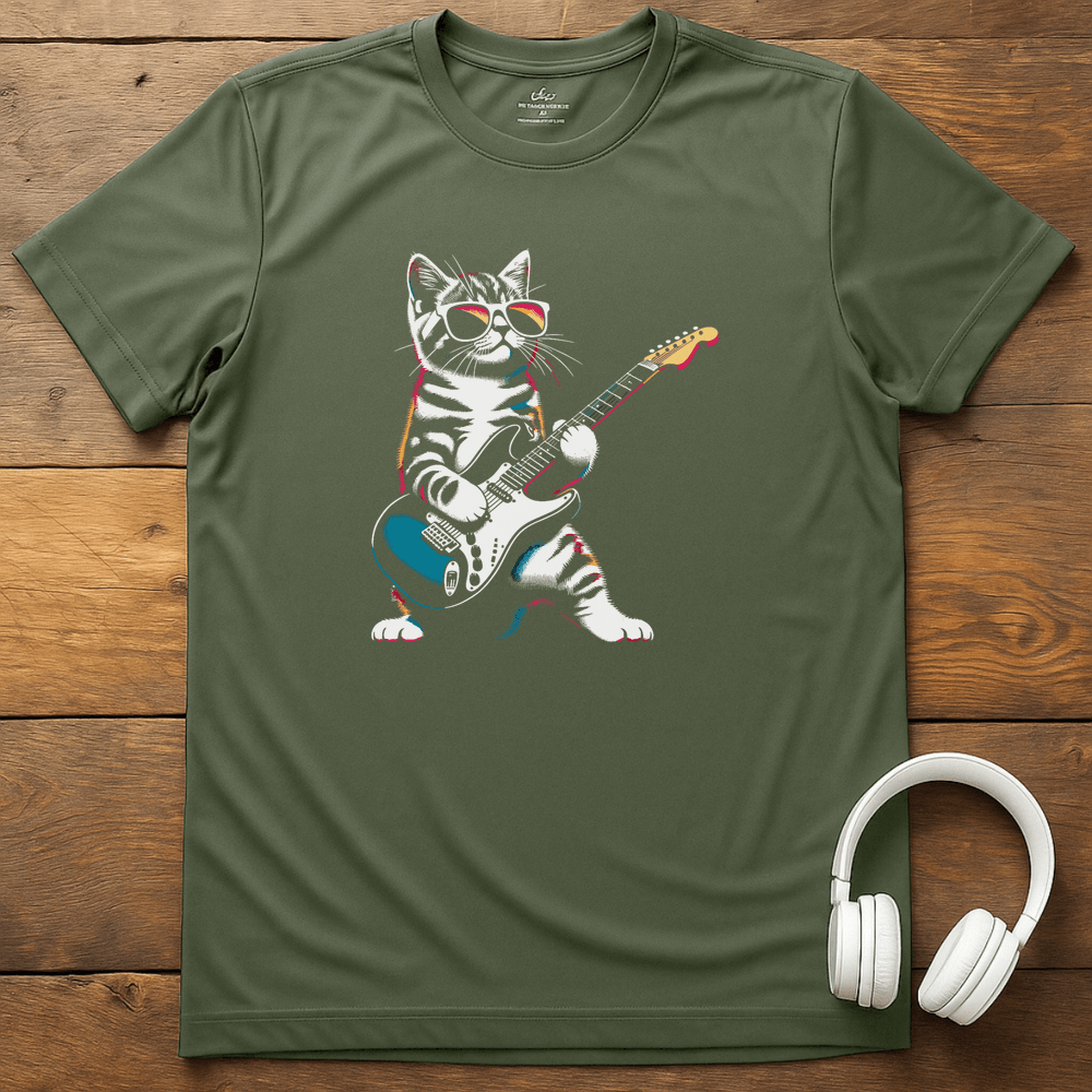 Cat Shred T-Shirt - Military Green