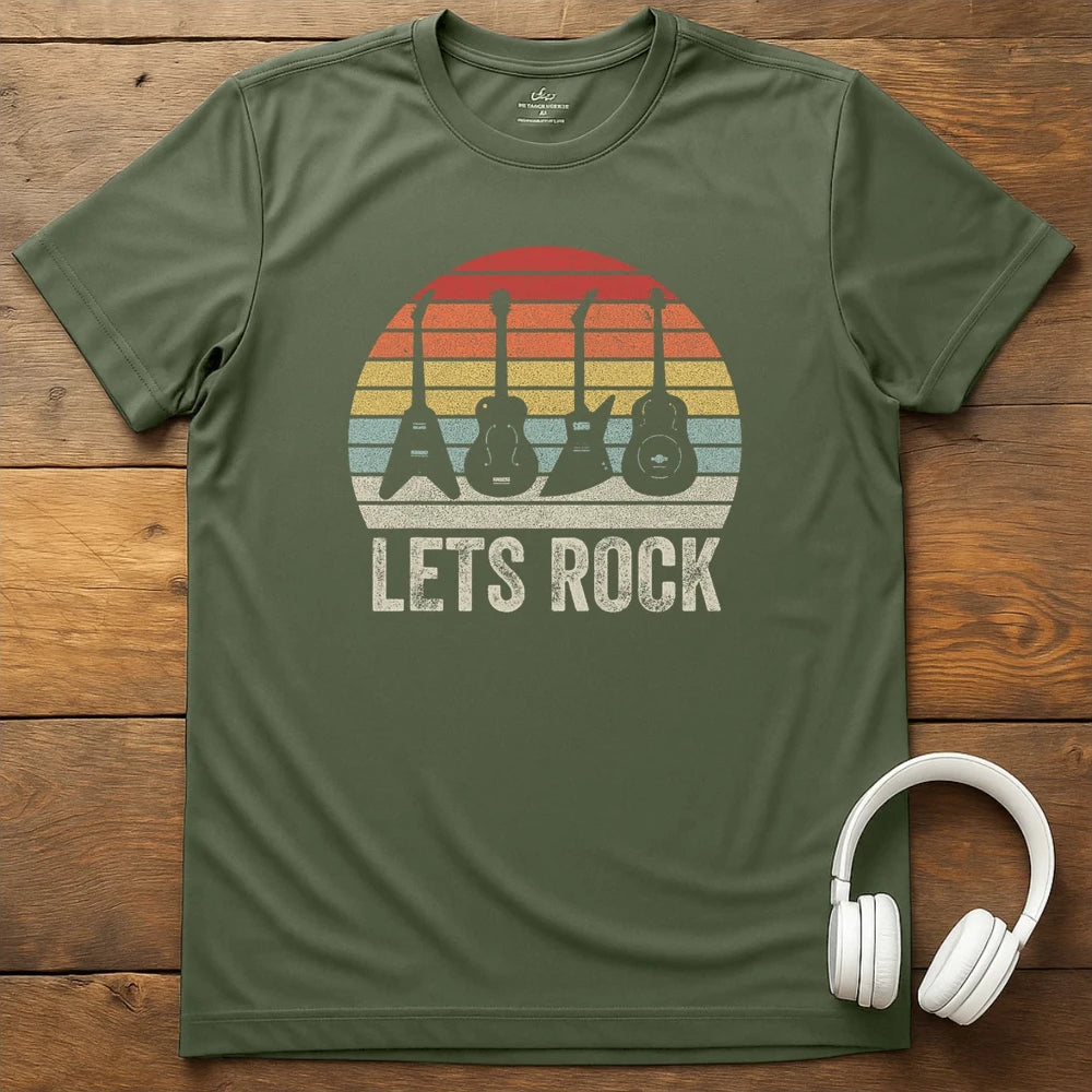 Lets Rock T-Shirt - Military Green