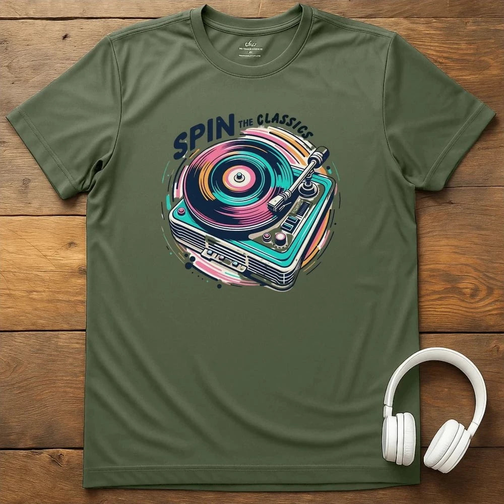 Spin The Classics T-Shirt - Military Green
