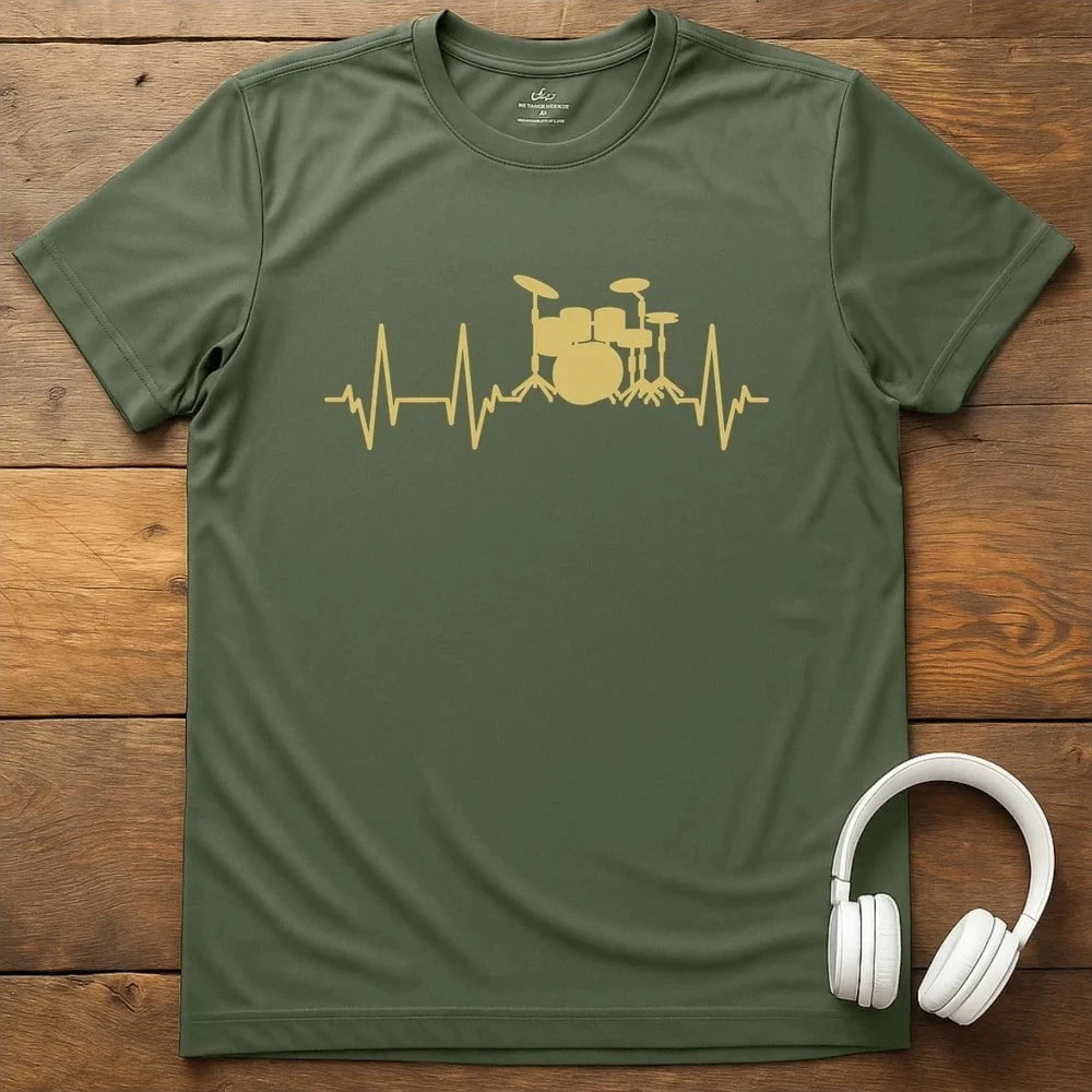 Drum Beat T-Shirt - Military Green