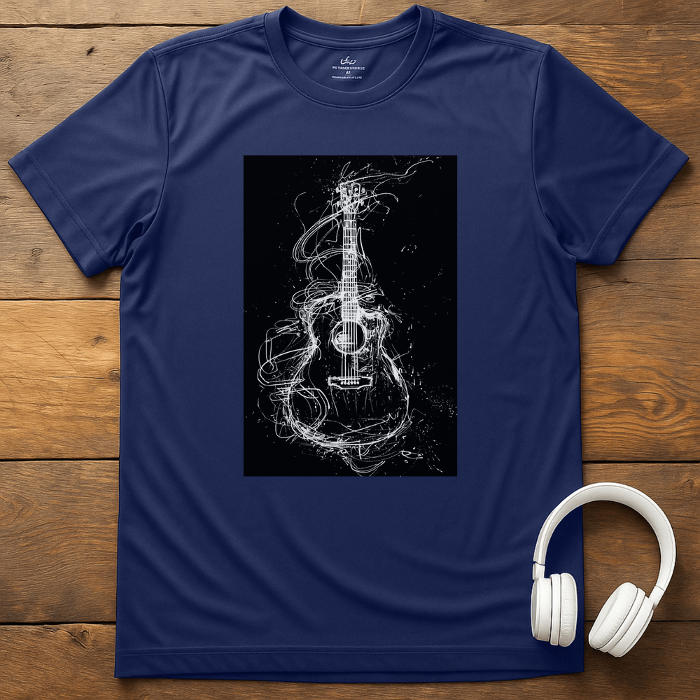Tangled Guitar T-Shirt - Navy