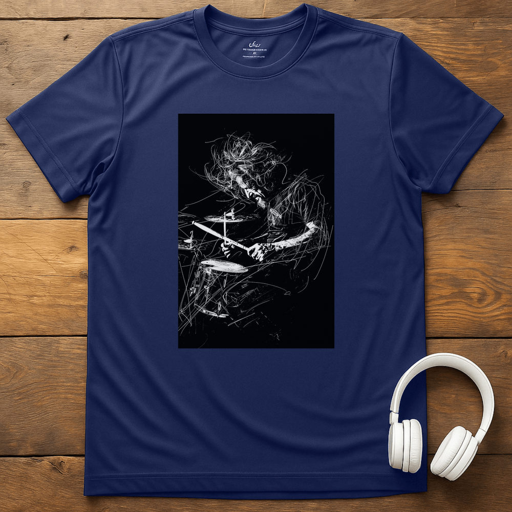 Tangled Drummer T-Shirt - Navy