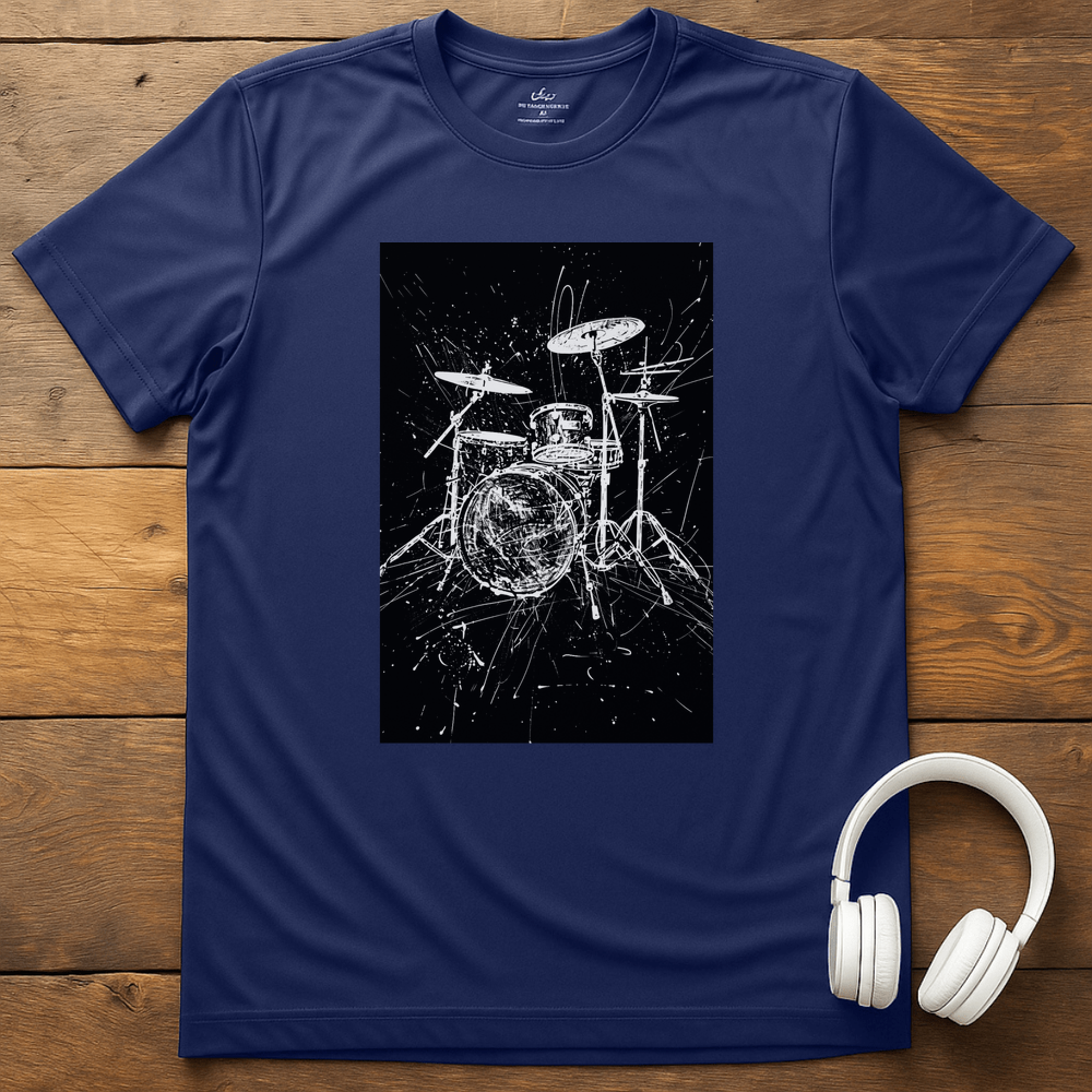 Tangled Drums T-Shirt - Navy