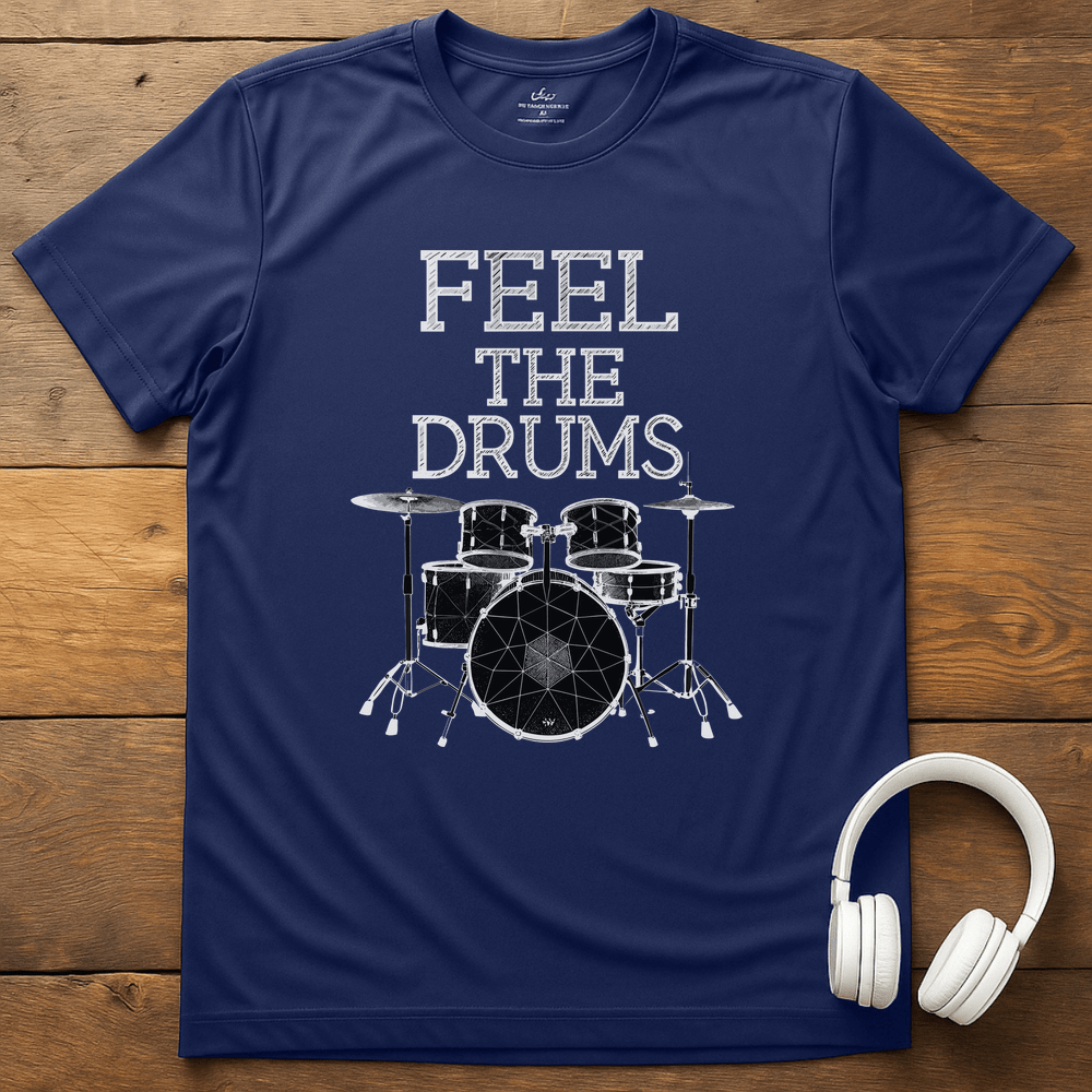 Feel The Drums T-Shirt - Navy