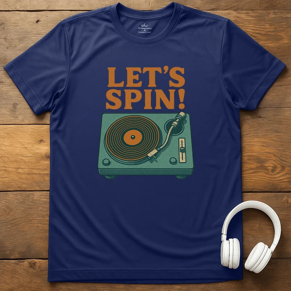Lets Spin T-Shirt - Navy