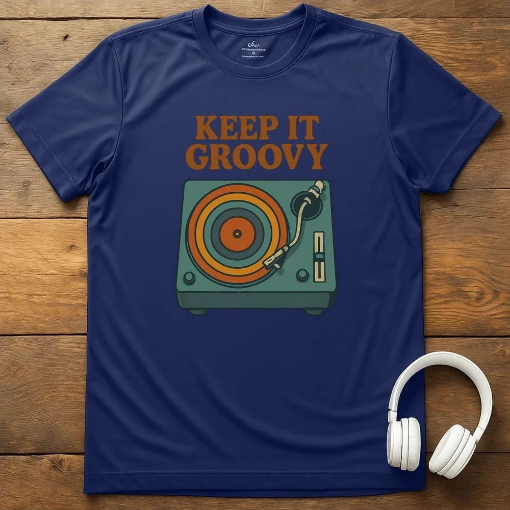 Keep It Groovy T-Shirt - Navy