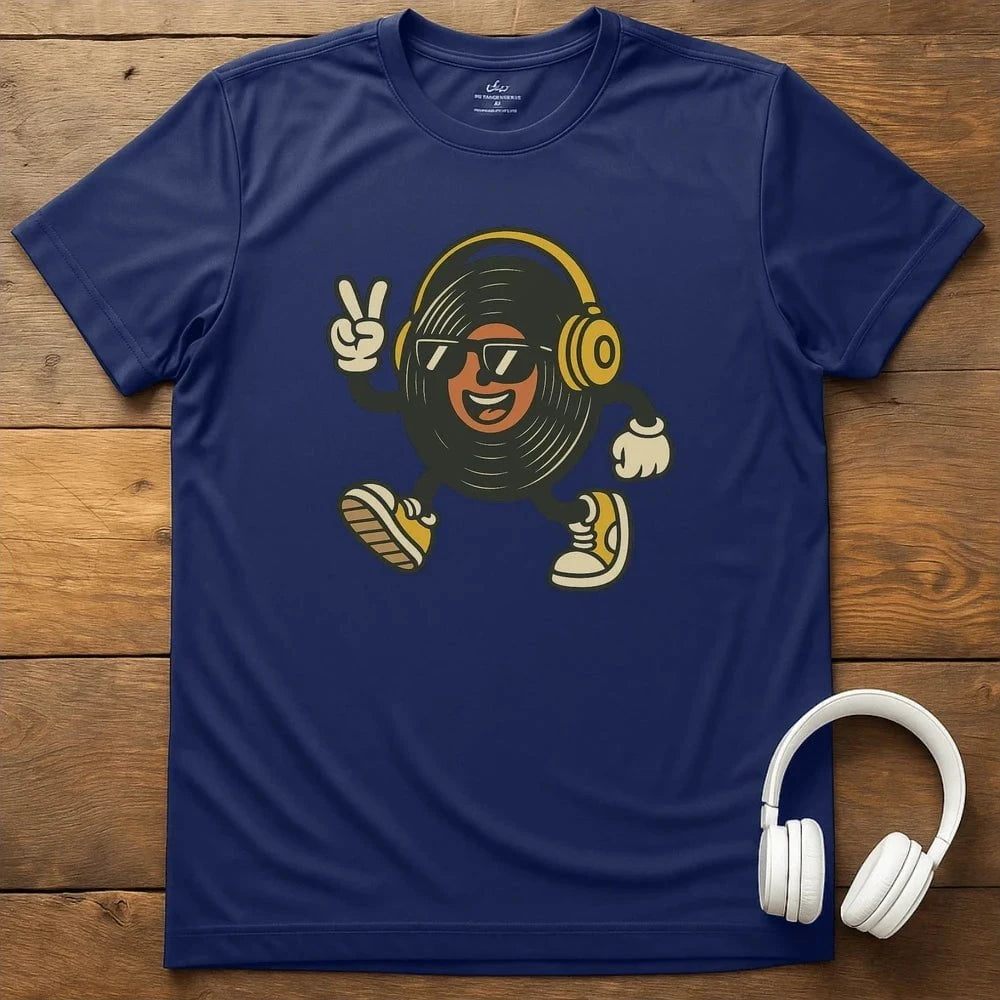 Peace Record T-Shirt - Navy