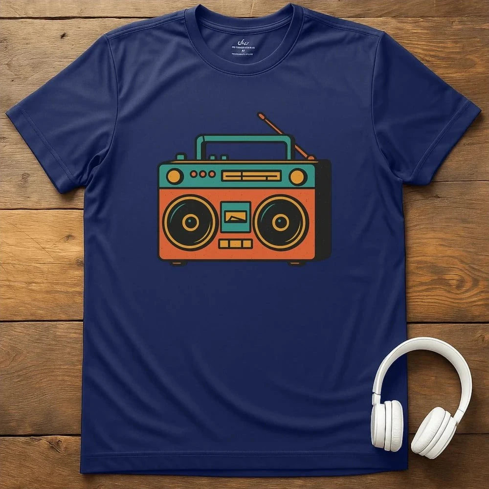 Cassette Radio T-Shirt - Navy