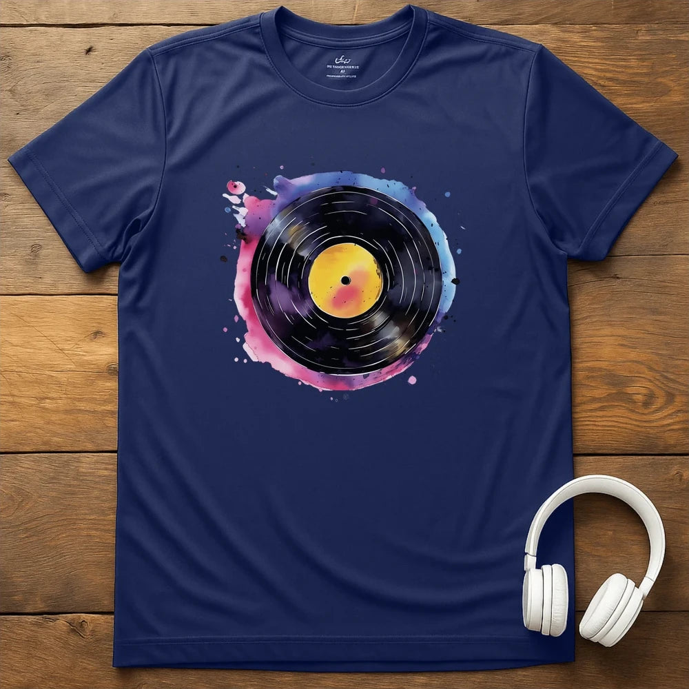 Splatter Vinyl T-Shirt - Navy