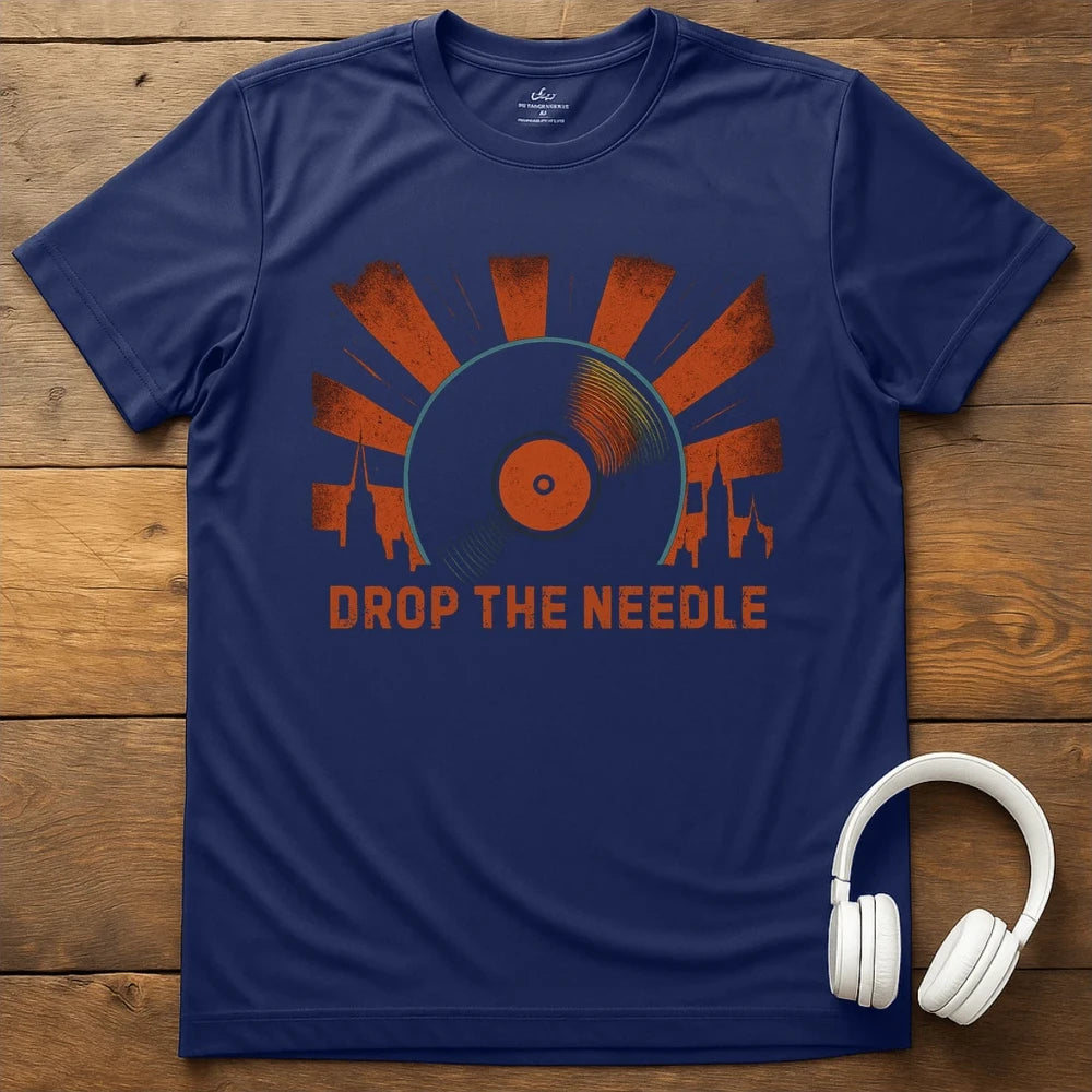 Drop The Needle T-Shirt - Navy