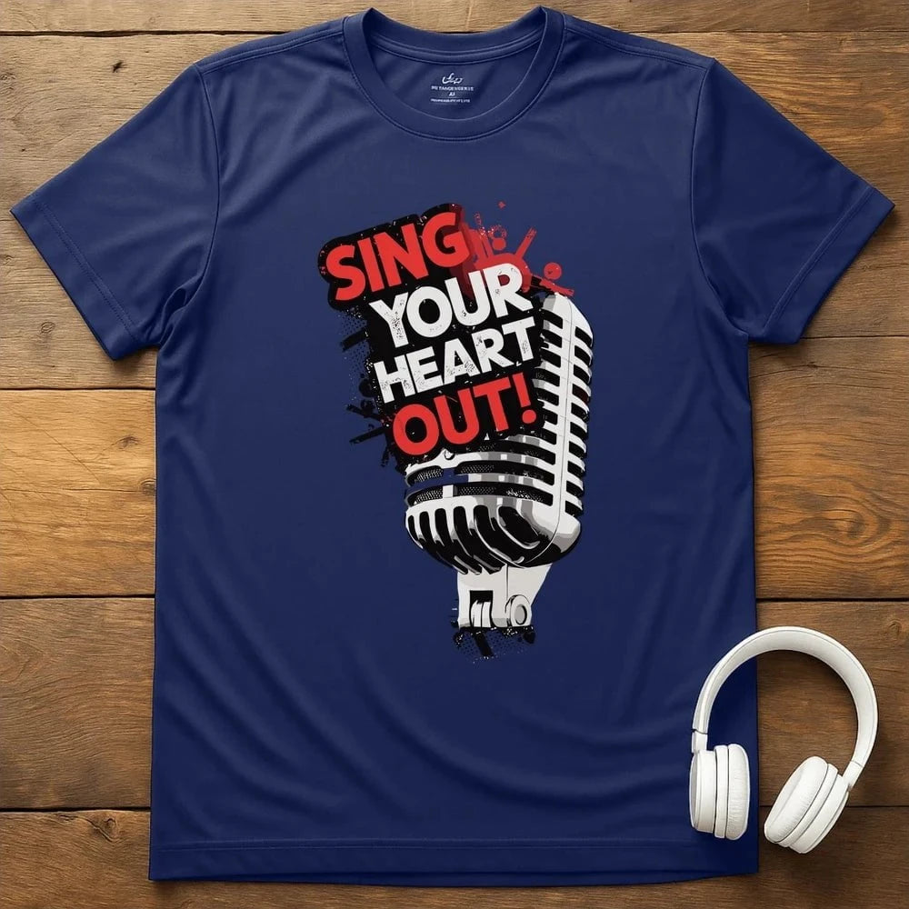 Sing Your Heart T-Shirt - Navy