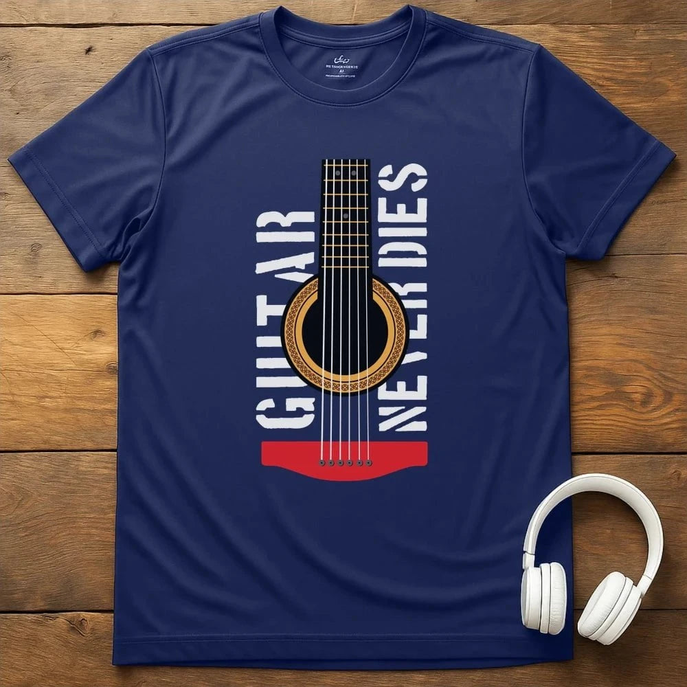 Guitar Never Dies T-Shirt - Navy