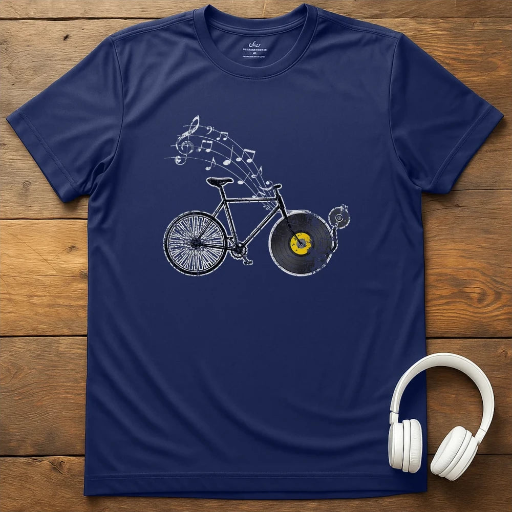 Bike Record T-Shirt - Navy
