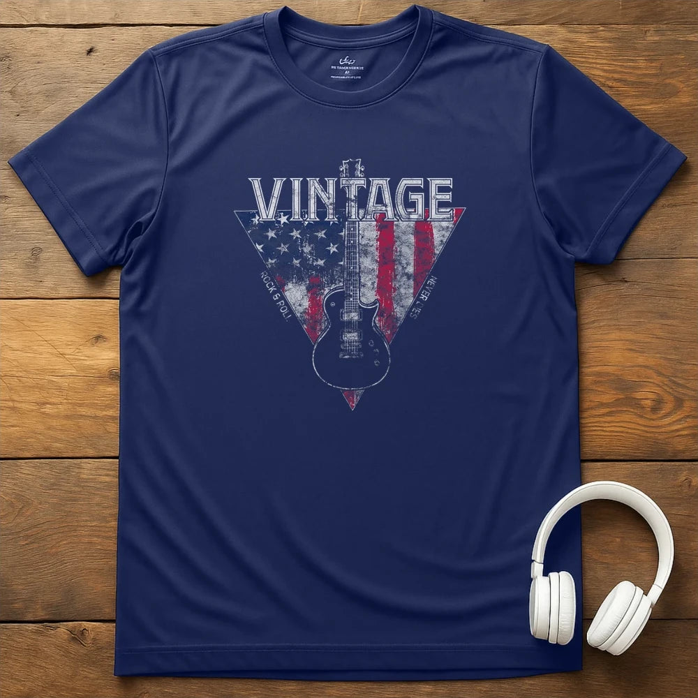 Vintage Flag T-Shirt - Navy