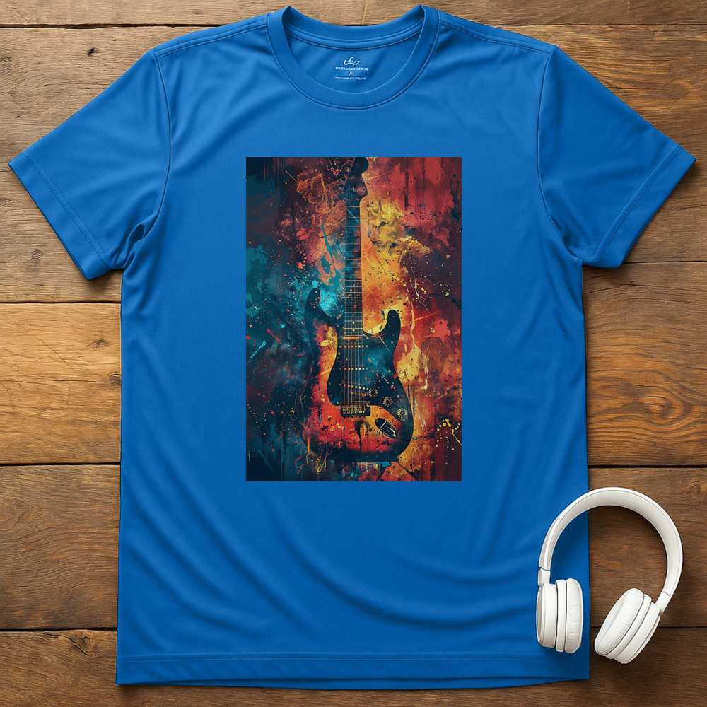 Vibrant Guitar T-Shirt - Royal