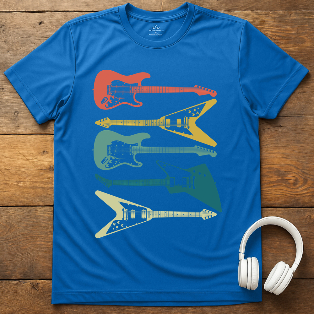 5 Electric Guitars T-Shirt - Royal