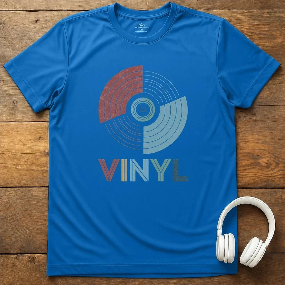 Retro Vinyl T-Shirt - Royal