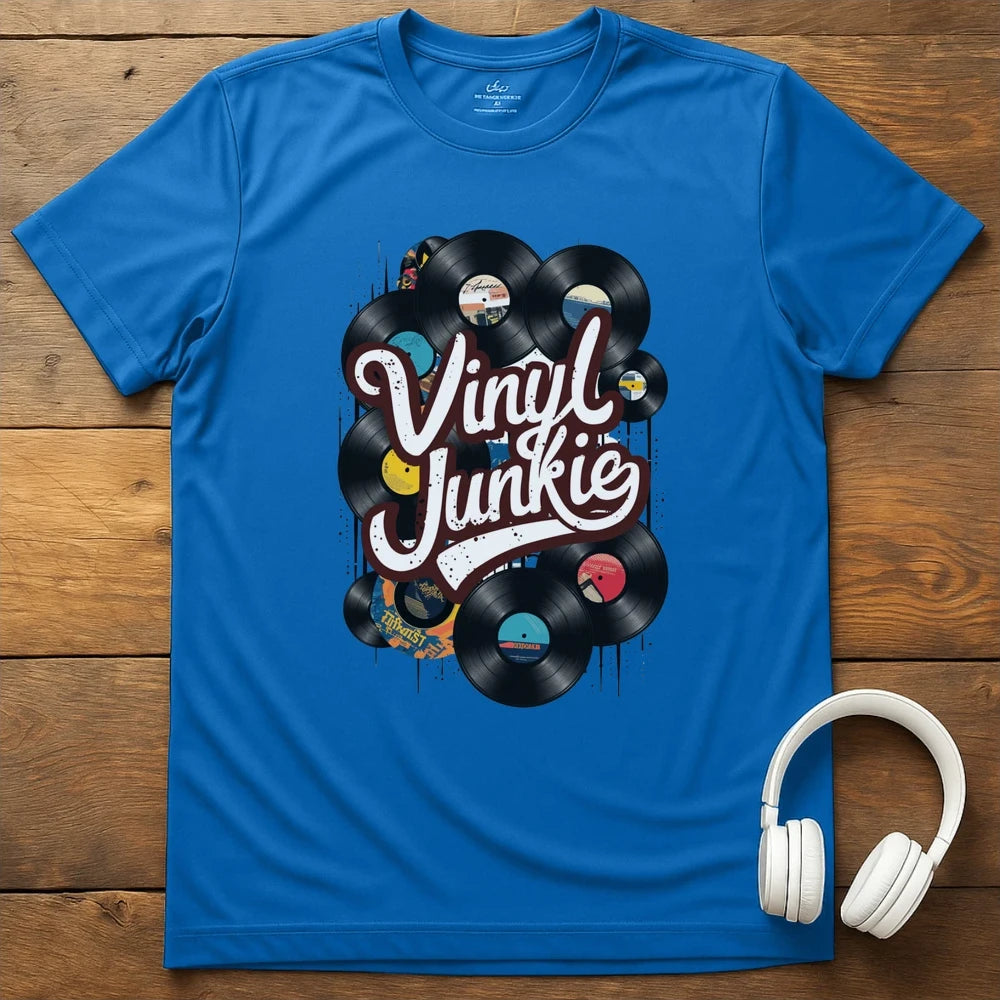 Vinyl Junkie T-Shirt - Royal