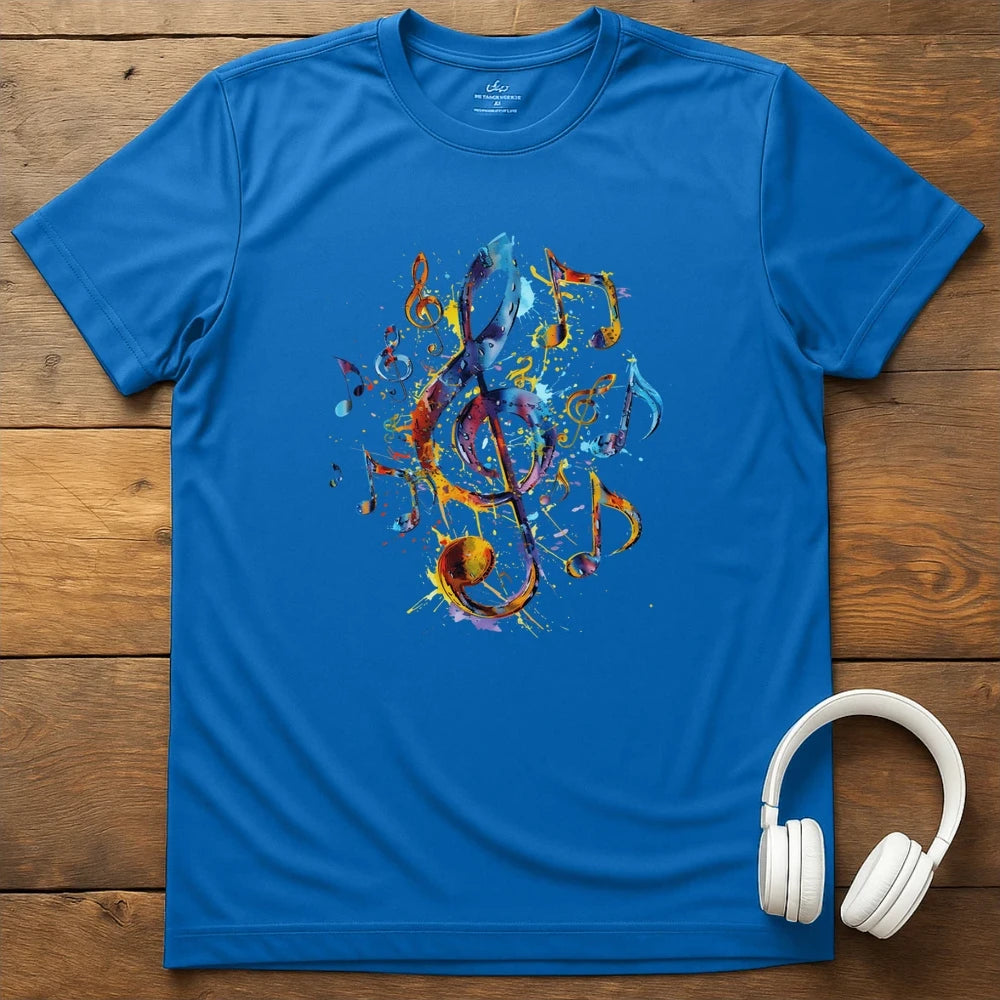 Music Notes T-Shirt - Royal