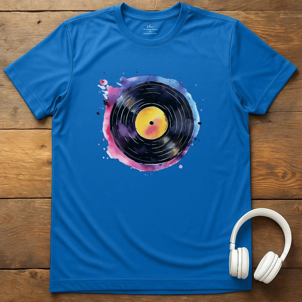 Splatter Vinyl T-Shirt - Royal