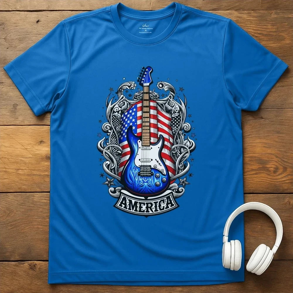Patriot Guitar T-Shirt - Royal