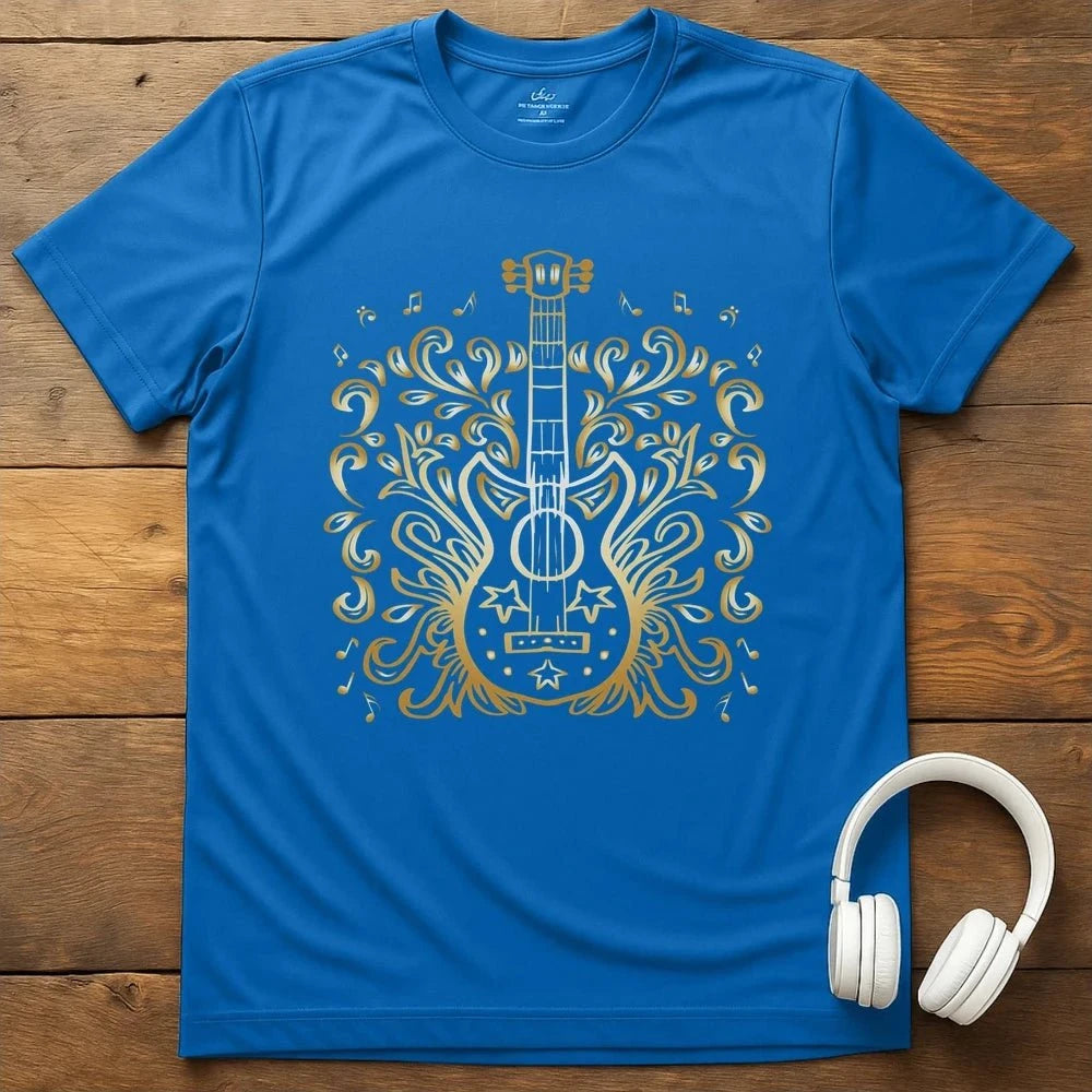 Golden Guitar T-Shirt - Royal