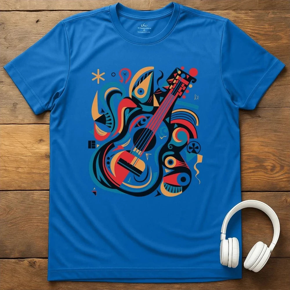 Abstract Guitar T-Shirt - Royal