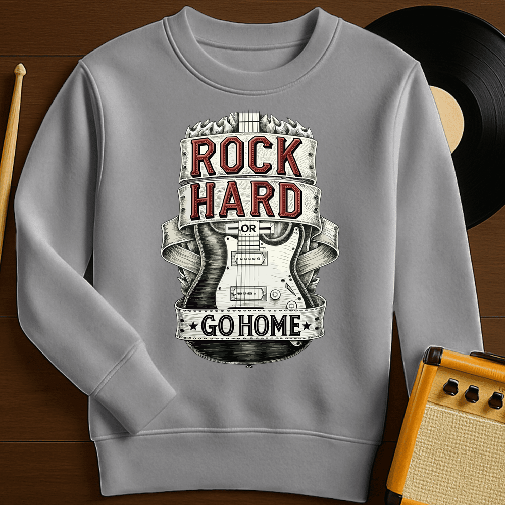 Rock Hard Crewneck - Sport Grey