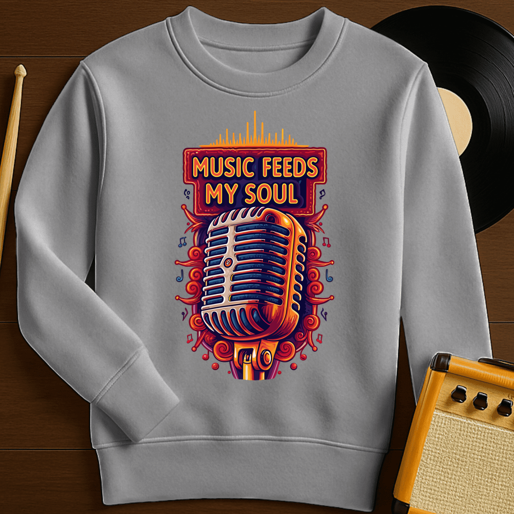 Feeds My Soul Crewneck - Sport Grey
