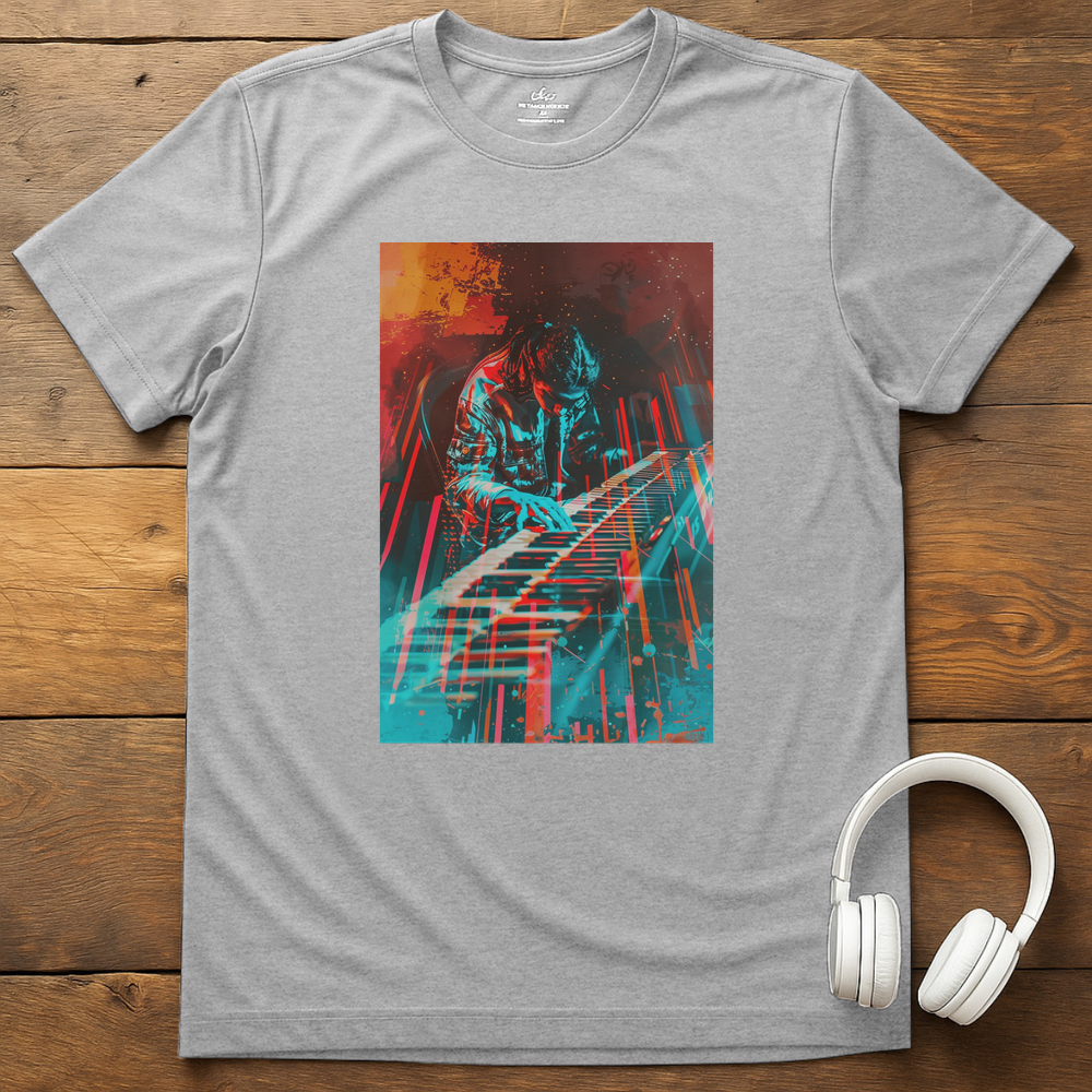 Vibrant Keyboardist T-Shirt - Sport Grey