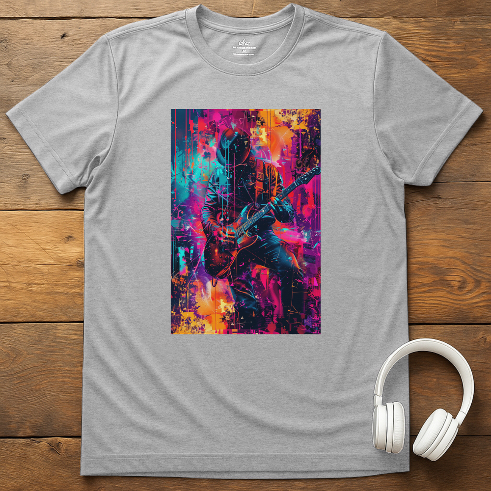 Vibrant Guitarist T-Shirt - Sport Grey