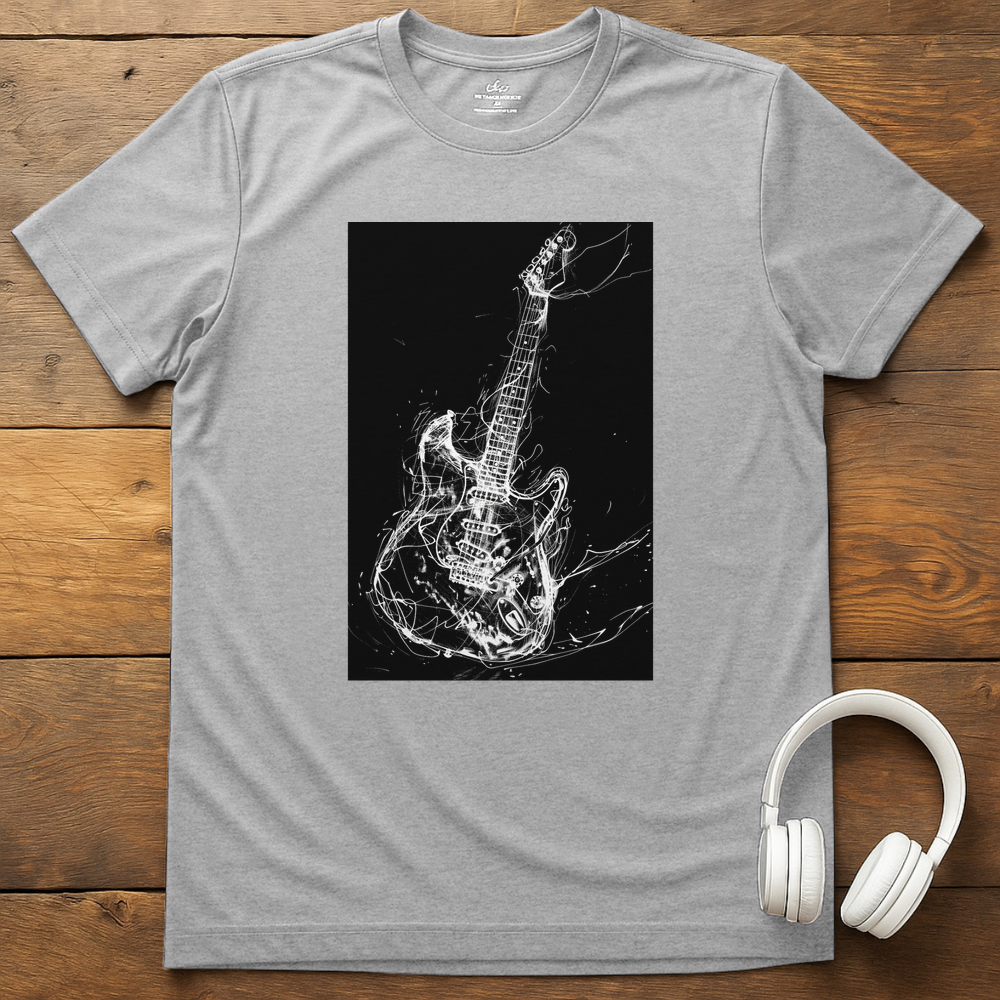 Tangled Electric Guitar T-Shirt - Sport Grey