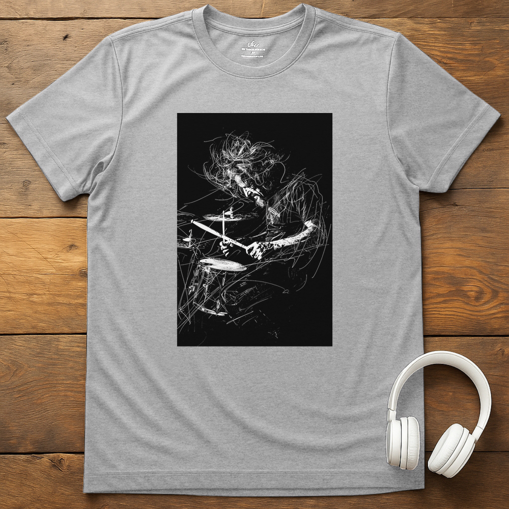 Tangled Drummer T-Shirt - Sport Grey