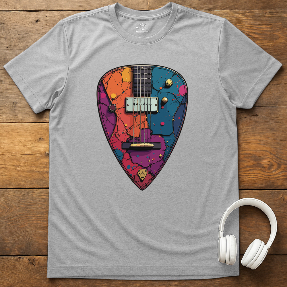 Plectrum Guitar T-Shirt - Sport Grey