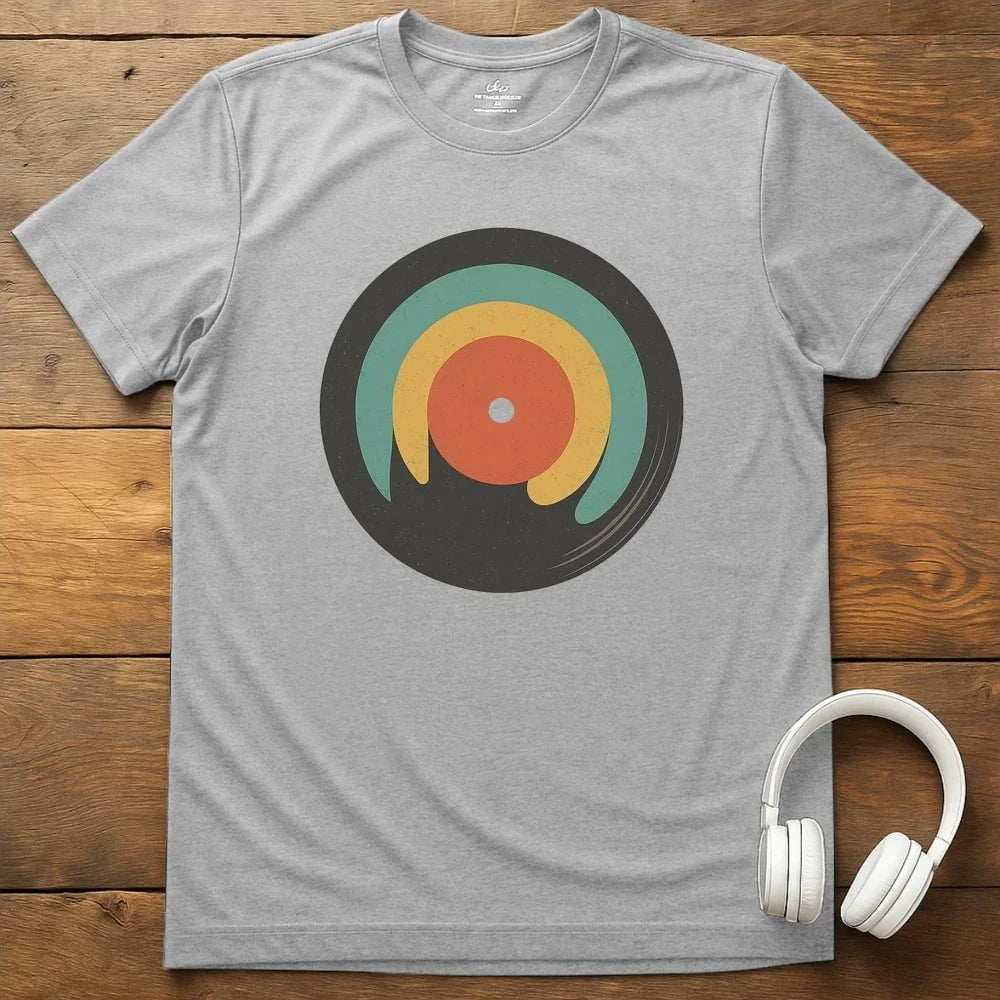 Retro Record T-Shirt - Sport Grey