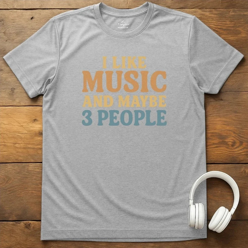 I Like Music T-Shirt - Sport Grey