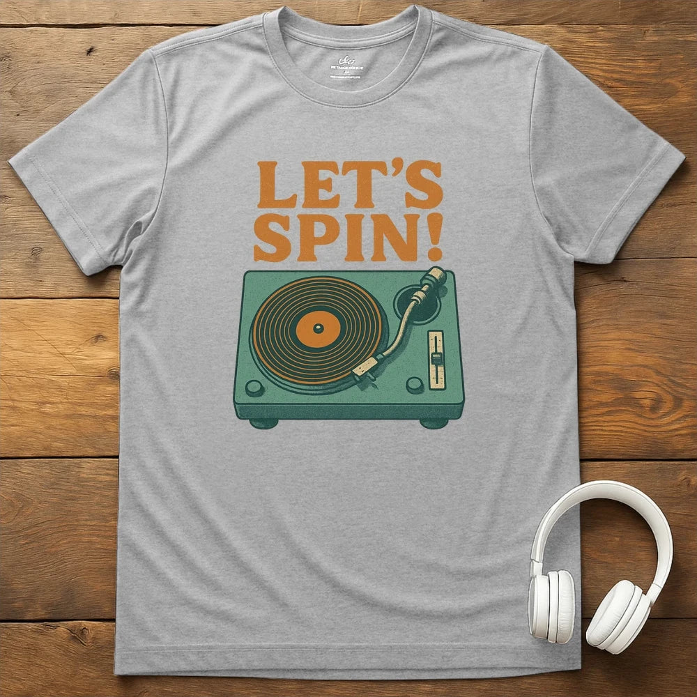 Lets Spin T-Shirt - Sport Grey