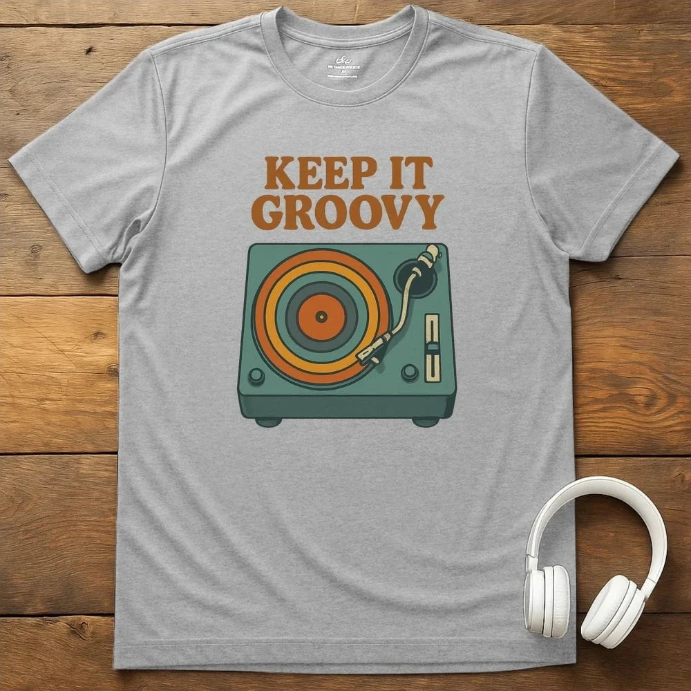 Keep It Groovy T-Shirt - Sport Grey