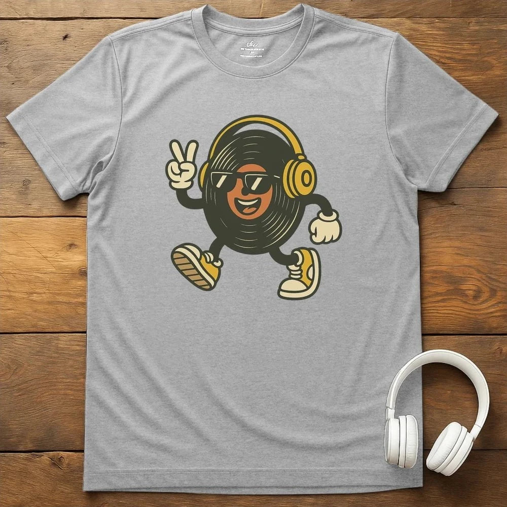 Peace Record T-Shirt - Sport Grey