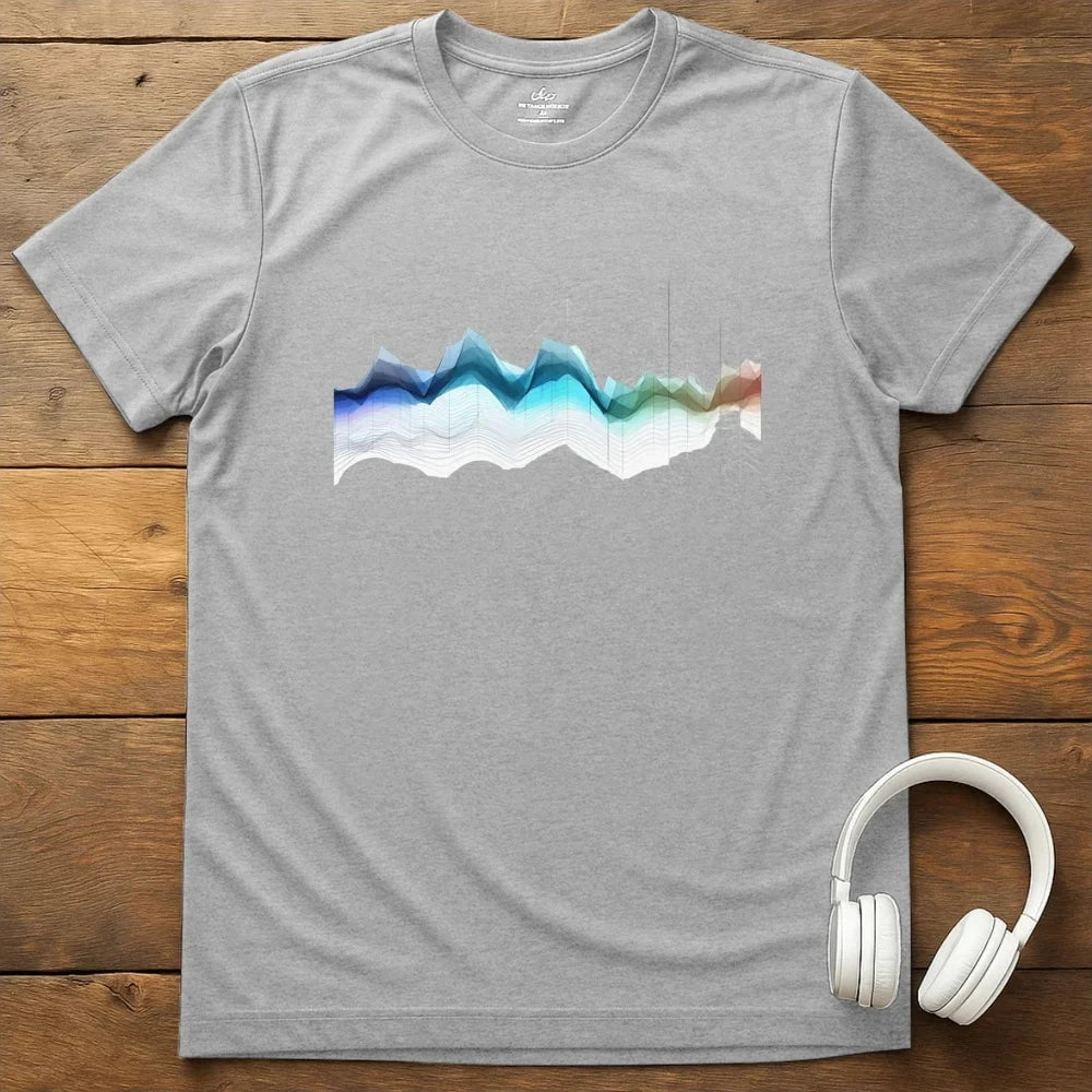 Geo Soundwaves T-Shirt - Sport Grey